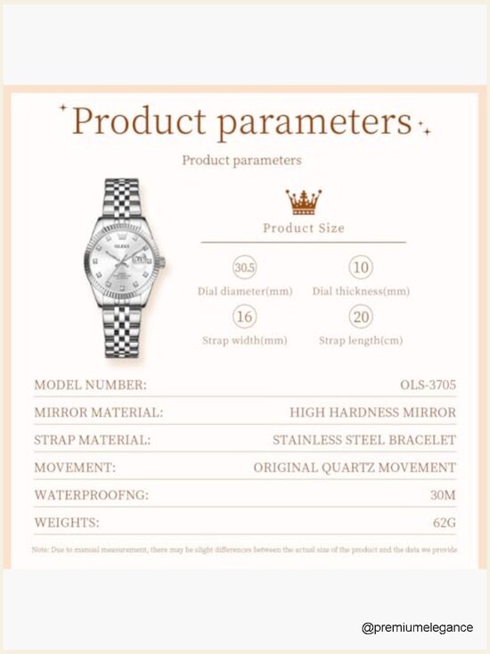 Luxury Elegant Stainless Steel Waterproof Luminous Diamond Watch for Small